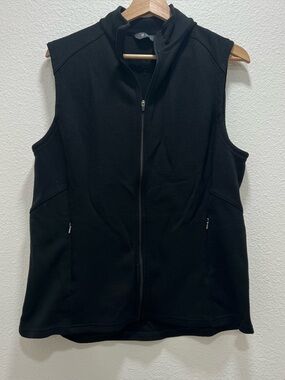 Ibex Merino Wool Vest Womens XL Black Full Zip Hiking Camping Outdoors
